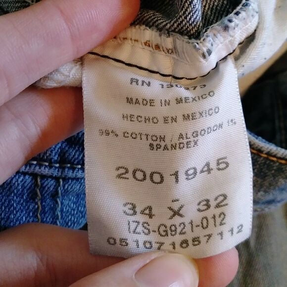 Lee Straight Leg Jeans 34/32 - Picture 3 of 6